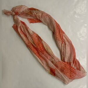 Scarf - orange, yellow and pink Splatter Pattern